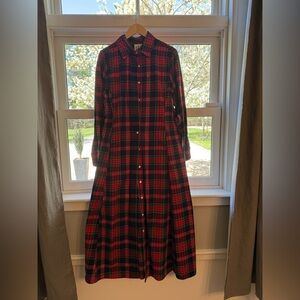 Plaid Long Sleeve Dress-Kiel James Patrick NWOT
